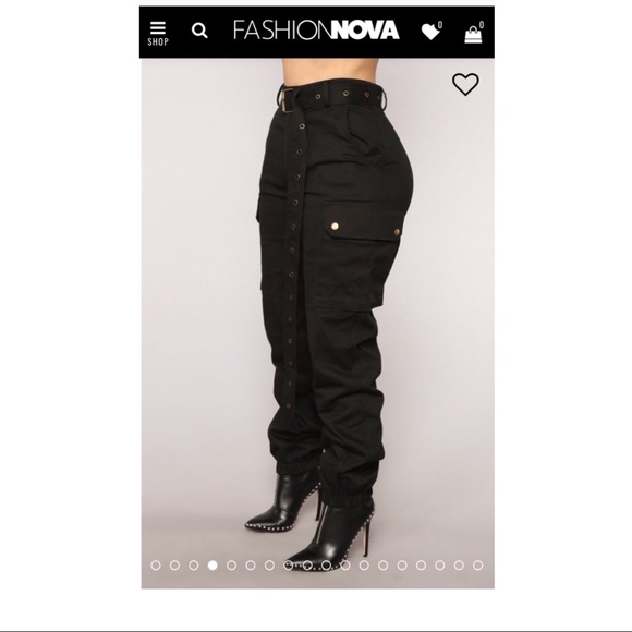black cargo pants fashion nova